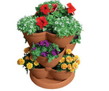 Stack-A-Pot Medium Clay 3tier Stackable Planter