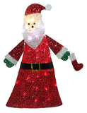 Pre-Lit Clear LED Christmas Santa Glittering and Twinkling