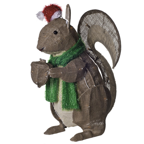 Burlap Holiday Rustic Squirrel