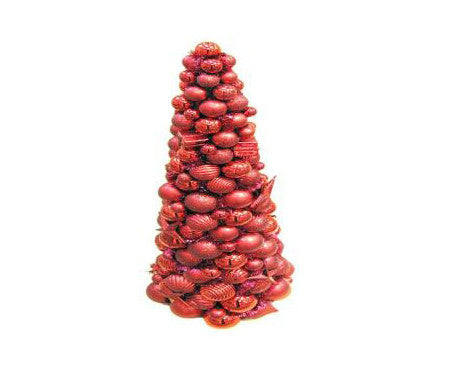 Red Plastic Ball Table Tree with Gift Box