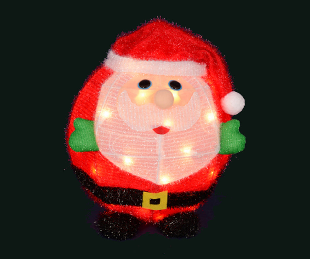 Pre-lit 3D Chubby Santa