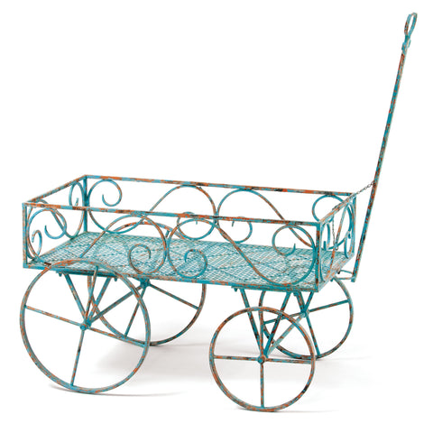 Large Steel Garden Plant Decor Wagon