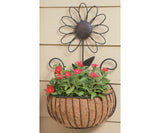 Metal Daisy Wall Basket with Coco Liner