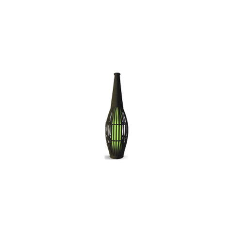 Solar Vase with Green Light