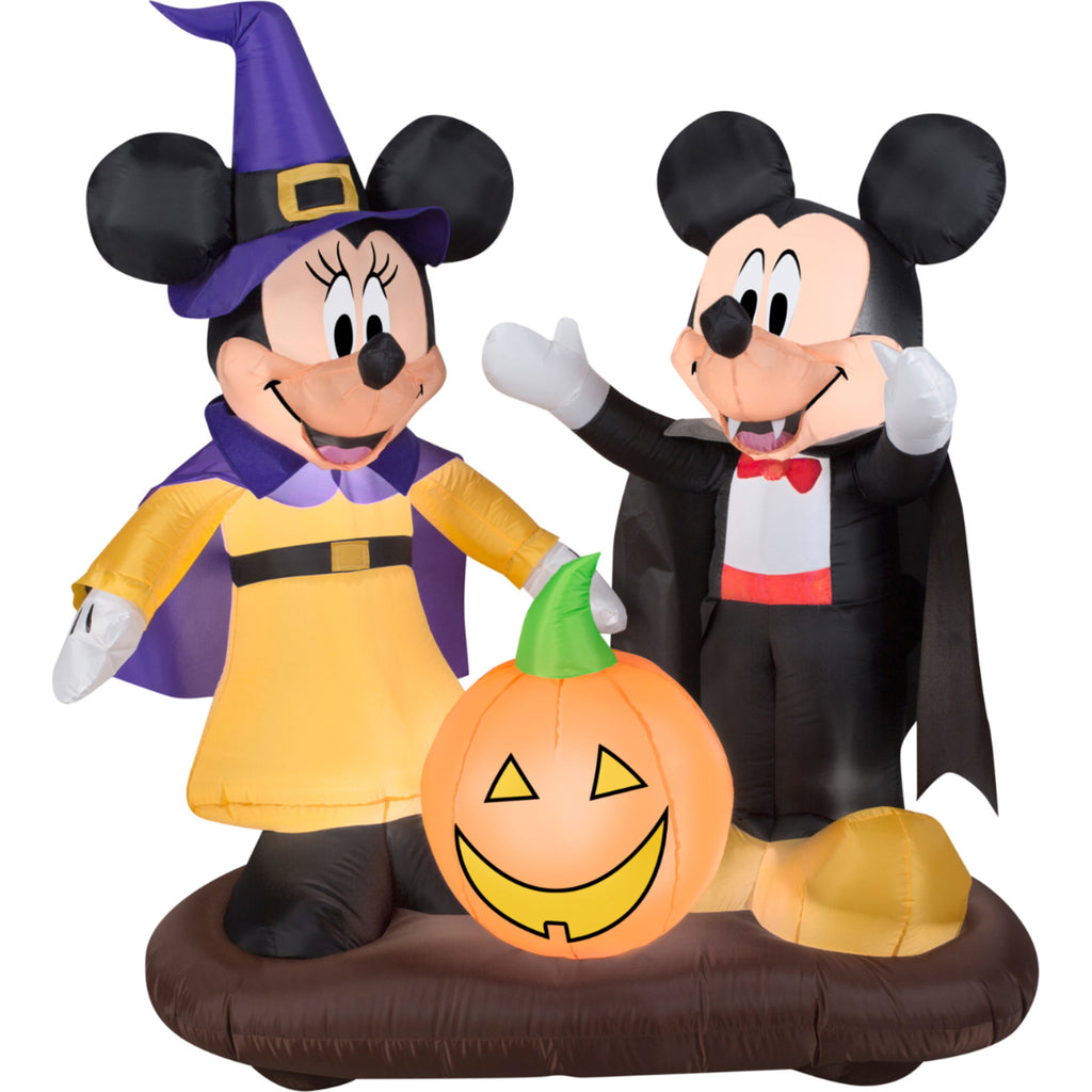 Mickey and Minnie with Jack-O-Lantern Scene