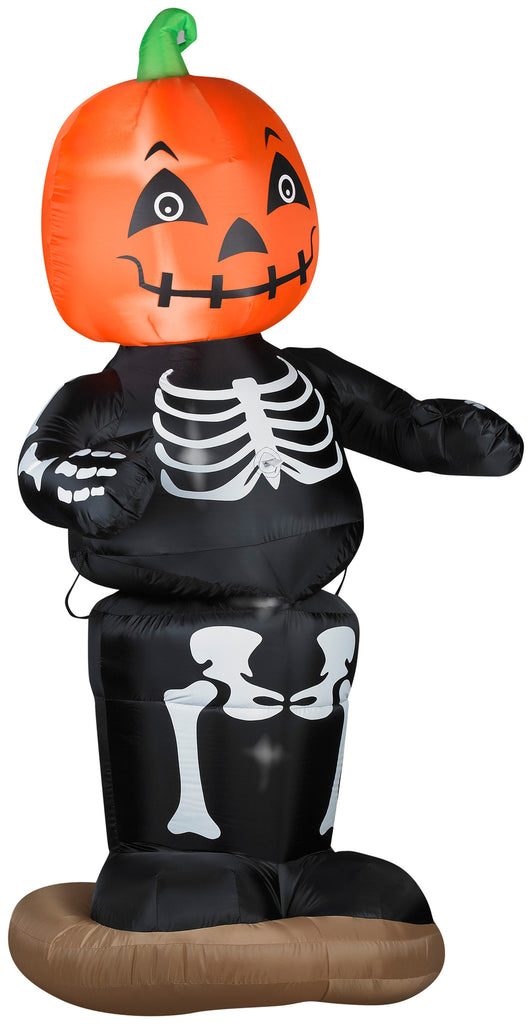 Animated Dancing Pumpkin Boy Skeleton