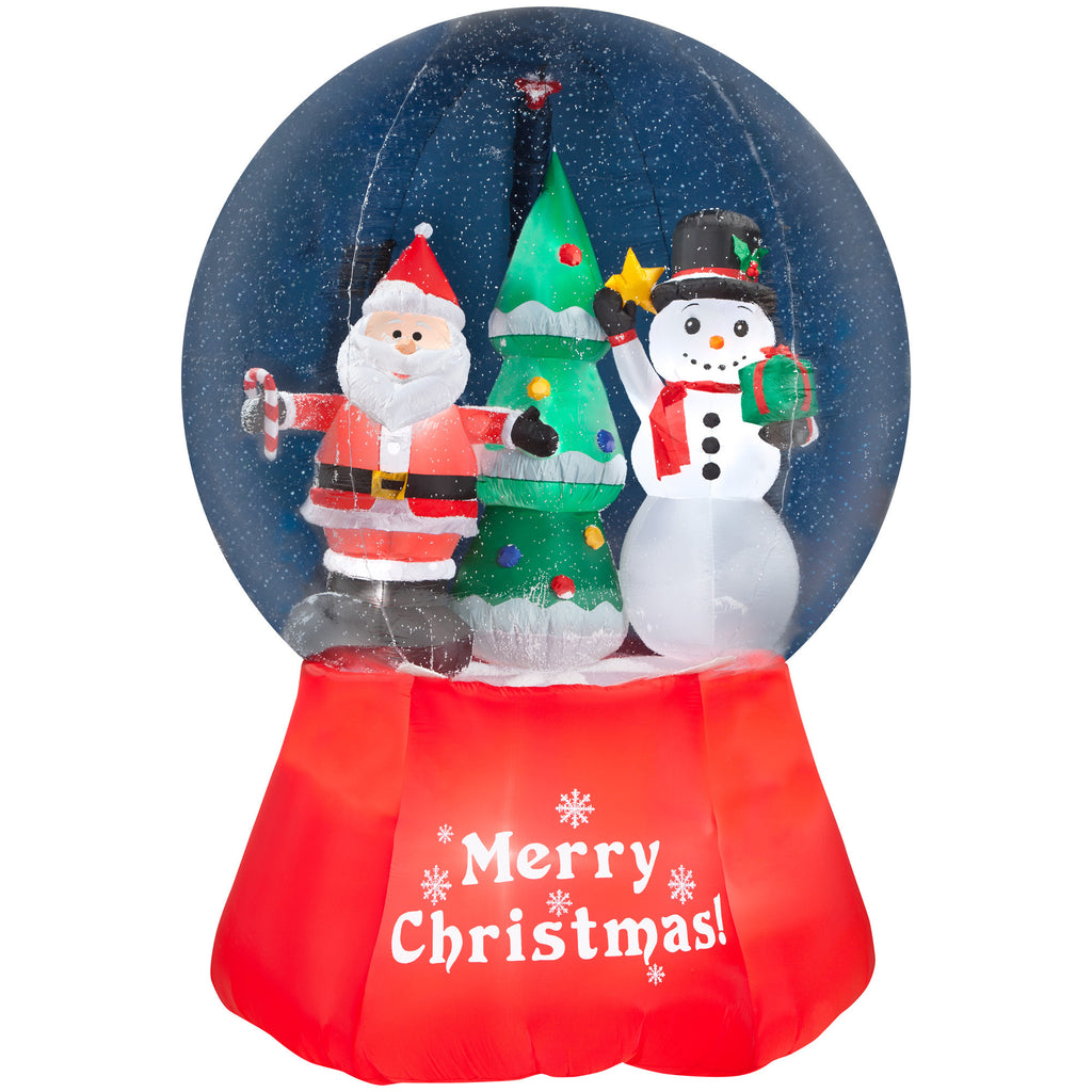 Snow Globe-Santa with Snowman-Giant