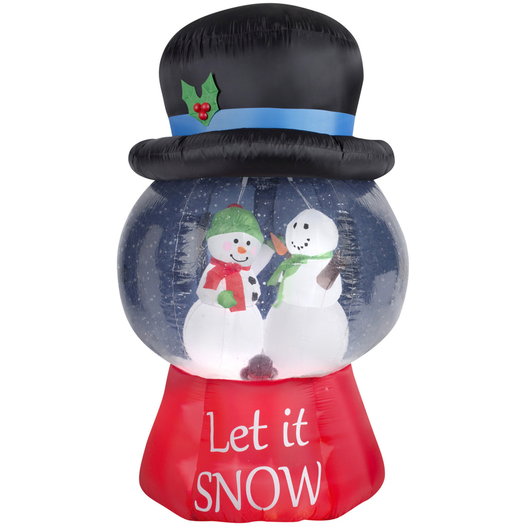 Snow Globe w-Hat-Snowman Scene