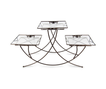 Triple Square Stand Dark Bronze