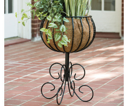 Steel Patio Urn with Coco Liner