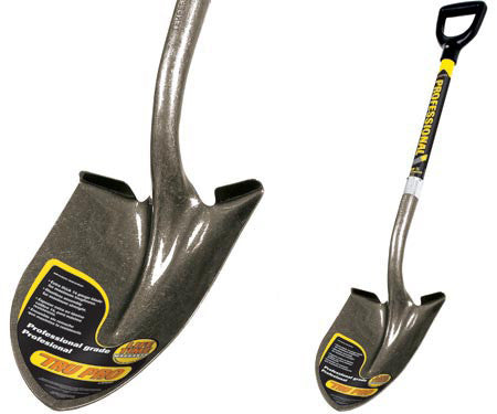 Round Point Shovel With Fiberglass "D"- Handle